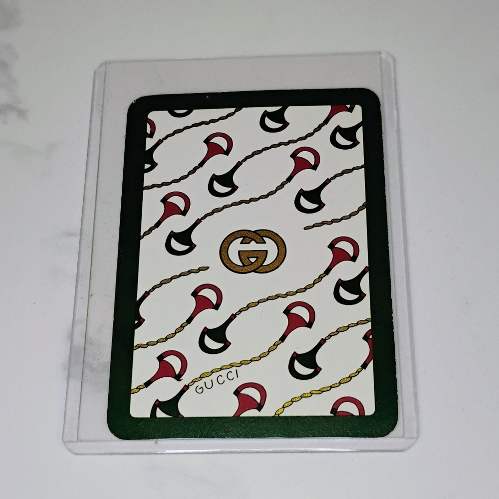 Gucci GG Playing Card - Vintage Horsebits, 3 Of Clubs